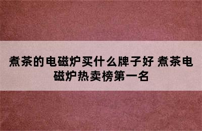 煮茶的电磁炉买什么牌子好 煮茶电磁炉热卖榜第一名